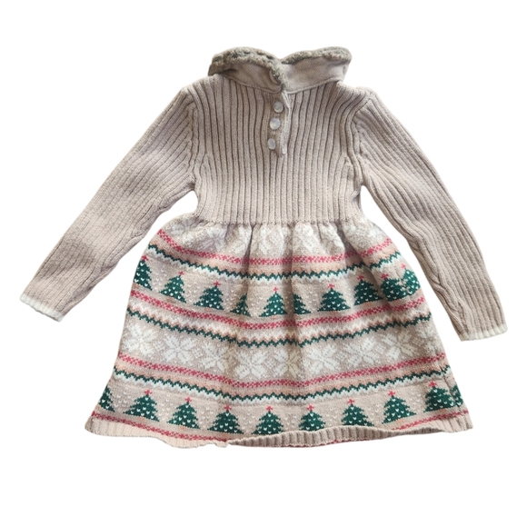Tommy Bahama Aspen Fair Isle Ribbed Sweater Dress Christmas Girl 24 Months - Picture 8 of 8
